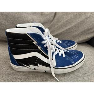 Vans Sk8- Hi Bolt Sneakers Mens 12 True Blue Black Suede Lace Up High Top